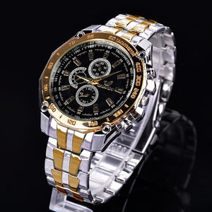 ORLANDO brand men watches Quartz silver-gold stainless steel men's wristwatch classic business dress men's watch Relogio