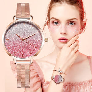 2019 New Women Watches  Luxury Starry sky Mesh Women's Watch Relogio Feminin Ladies Watch  Reloj Mujer zegarek damski