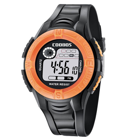 LED Children Kids Digital Watches Colorful Dial Luminous Alarm Week Display Clock for Boys Girls Gifts Sports Waterproof Watch