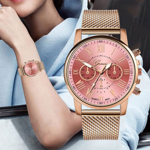 Women Watch Luxury Ladies Watch Romantic Gift Stainless Steel Leather Band Quartz Wristwatch Bracelet reloj hombre reloj Mujer %